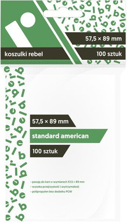 Koszulki na karty Rebel: Standard American (57,5x89 mm)